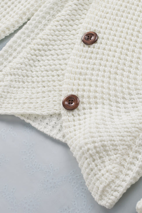Buttoned Wrap Turtleneck Sweater